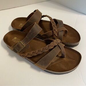 White Mountain Leather Hazy Woven Sandals